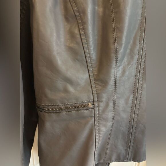 Blank NYC Charcoal Gray Vegan Leather Jacket - Picture 9 of 11